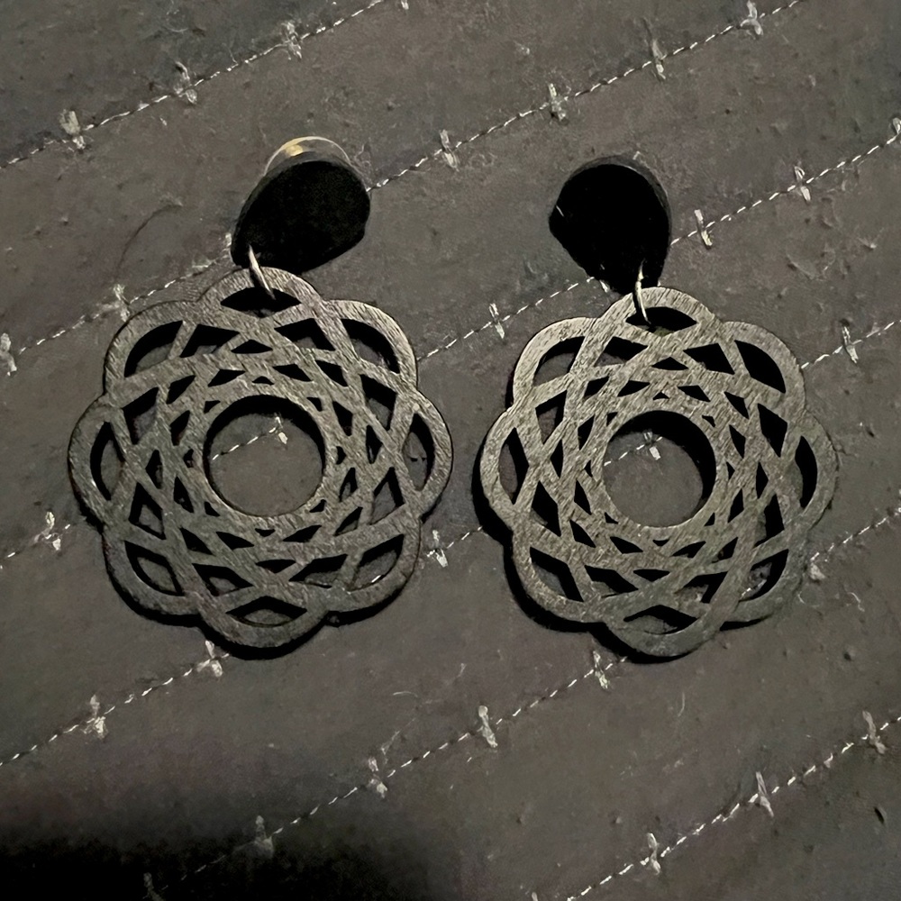 wooden boutique style earrings